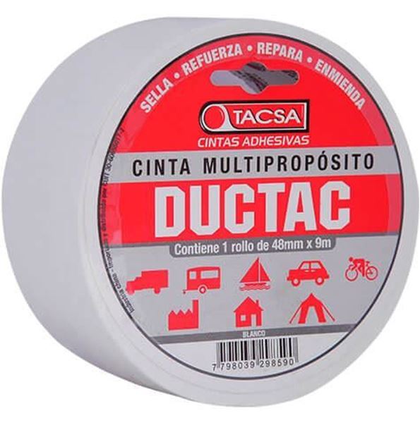Picture of Cinta multiuso blanca 9m 0.21mm DUCTAC