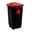 Imagen de PAPELERA T-FORCE P/RECICLAJE 50L NEGRO/ROJO